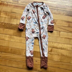 Little Legends Bamboo convertible pajama Coffee breakfast mom fuel Zippy 6-12
